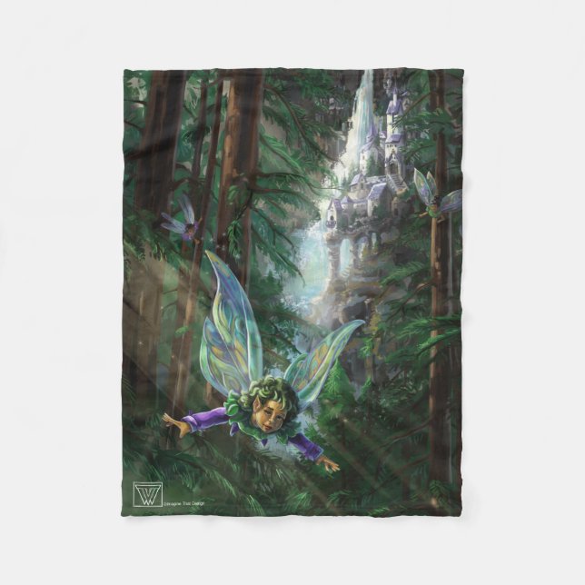 Couverture Polaire Art d'imaginaire de fée et de châteaux (Devant)