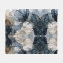 Art floral à l'aquarelle bleu élégant