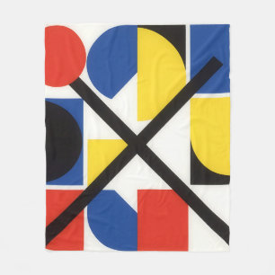 Couverture Polaire Art géométrique Bauhaus Suprématiste audacieux