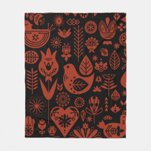 Couverture Polaire Art Motif nordique scandinave