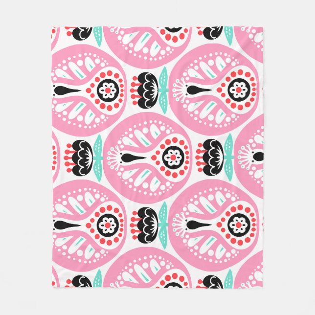 Couverture Polaire Art populaire scandinave : Nordic Seamless. (Devant)