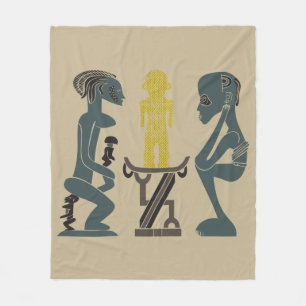 Couverture Polaire Art tribal africain abstrait