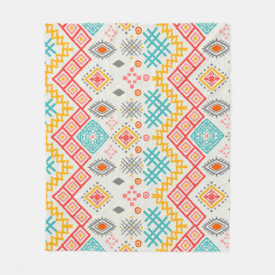 Couverture Polaire Art tribal : imprimé géométrique boho.