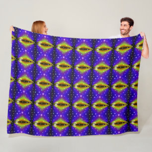 Couverture Polaire Artdeco de Noël sur Arc-en-ciel jaune violet