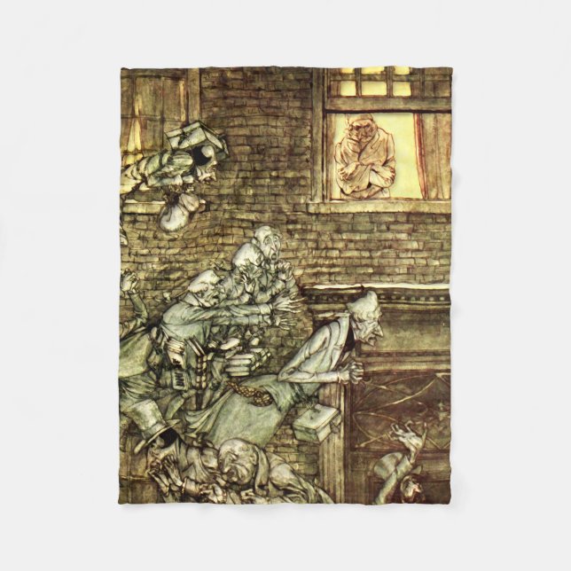 Couverture Polaire Arthur Rackham - Un Carol de Noël - Fantômes (Devant)