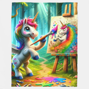 Couverture Polaire Artiste Unicorn