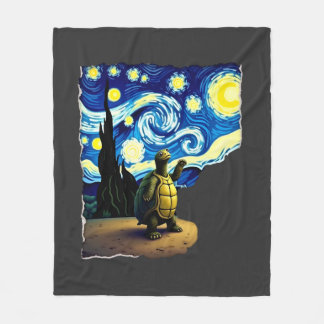 Couverture Polaire Artistic Turtle Shirt  Starry Night Turtle (4)