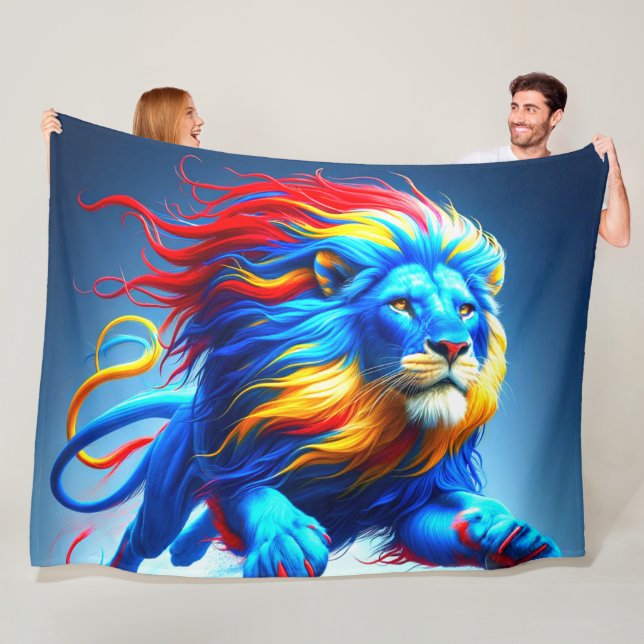 Couverture Polaire Artsy Lion (En situation)