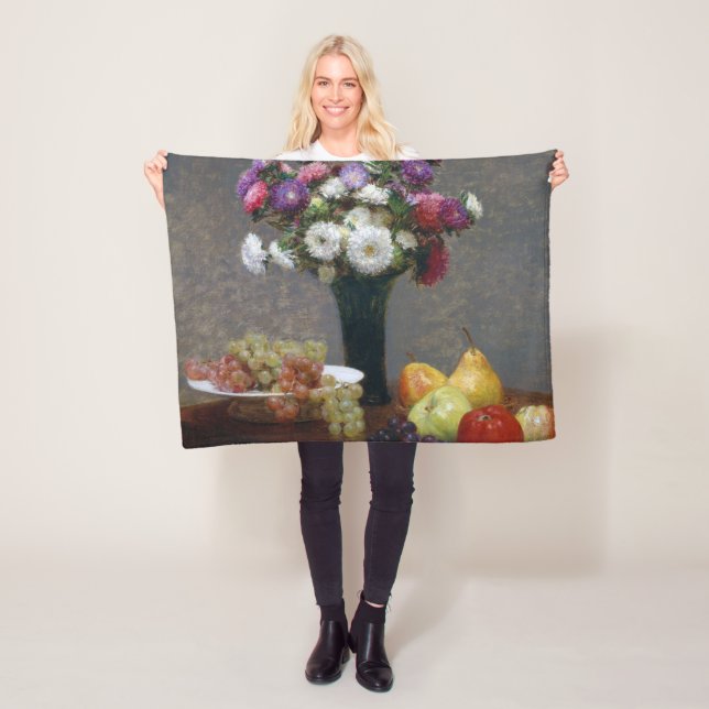 Couverture Polaire Asters et fruits, Henri Fantin-Latour (En situation)