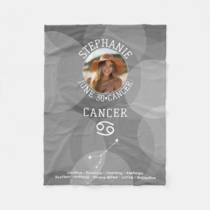 Couverture Polaire Astrologie Cancer Zodiac Signet photo Anniversaire