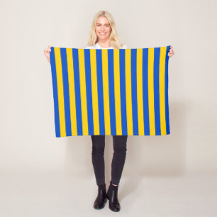 Couverture Polaire Asturies drapeau de la Suède rayures jaune bleu mo