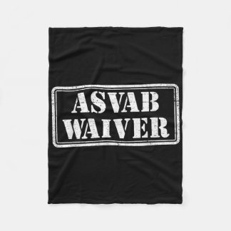 Couverture Polaire Asvab Renonciation Militaire Ancien Humour Amusant