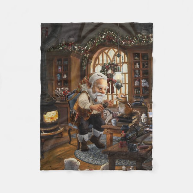 Couverture Polaire Atelier père Noël (Devant)