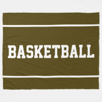 Athletic Fun BASKETBALL Textes Rayures Sur Brun Gr