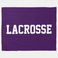 Athlétique Gras Blanc Texte LACROSSE Sur Fond Viol