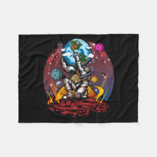 Couverture Polaire Atlas Astronaute Tenant la Terre Mars Galaxie Cosm