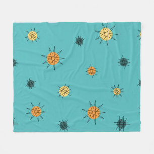 Couverture Polaire Atomic Age Starburst Planets Turquoise