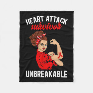Couverture Polaire Attaque cardiaque Survivor Incassable Attaque card