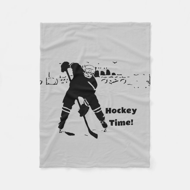 Couverture Polaire Attente de la canette - Joueur de hockey (Devant)