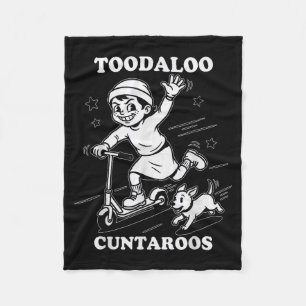 Couverture Polaire Au revoir cuntaroos scooter drôle fille impertinen
