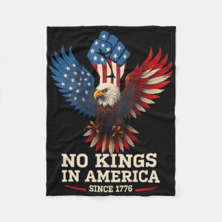 Couverture Polaire Aucun Rois En Amérique Depuis 1776 Drapeau América