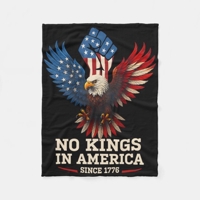 Couverture Polaire Aucun Rois En Amérique Depuis 1776 Drapeau América (Devant)