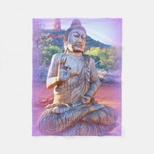 Couverture Polaire aura Bouddha de lavande