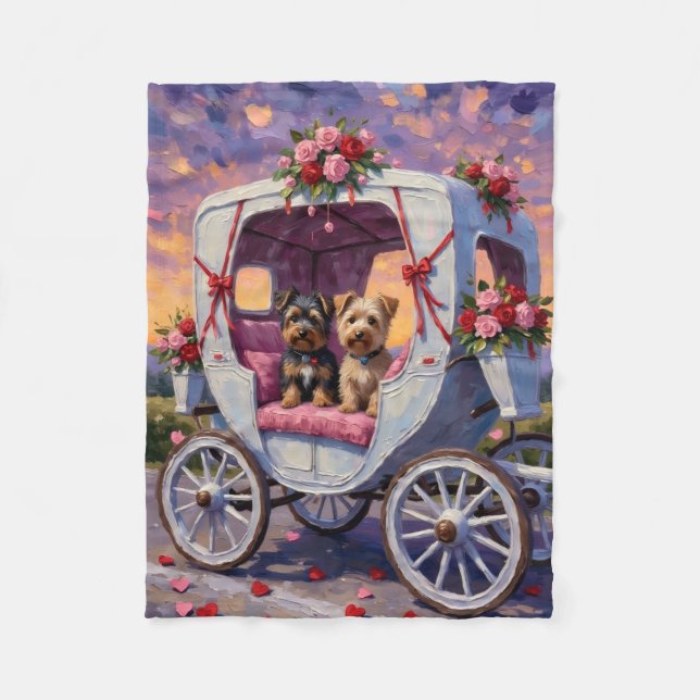 Couverture Polaire Australian Terrier Dog Valentine's Day  (Devant)