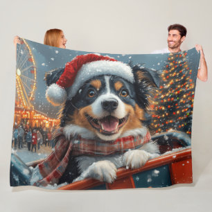 Couverture Polaire Australie Berger Dog Roller Dessous de verre Noël