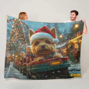 Couverture Polaire Australie Terrier Dog Roller Dessous de verre Noël