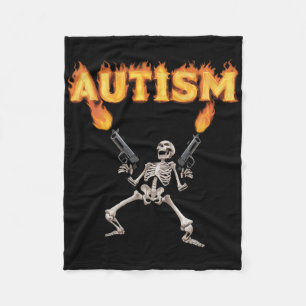 Couverture Polaire Autism Skeleton drôle Odly Spécifique Dank Meme