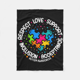 Couverture Polaire Autisme Femmes Hommes Respect Amour Soutien Autism