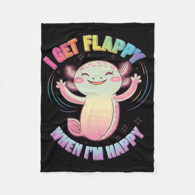 Couverture Polaire Autisme Soutien Stimming Axolotl Je Obtiens Flappy (Devant)