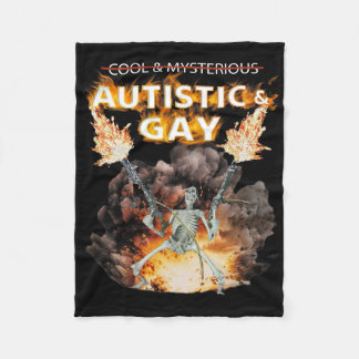 Couverture Polaire Autiste Et Gay Skeleton Autisme Drôle Skeleton Me