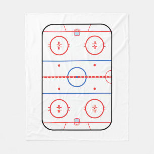 Couverture Polaire Autographe de compagnon de piste d'hockey prêt