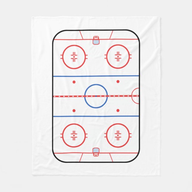 Couverture Polaire Autographe de compagnon de piste d'hockey prêt (Devant)