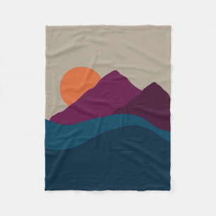 Couverture Polaire Automne Abstrait Montagne d'automne Coucher de sol