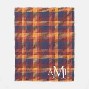 Couverture Polaire Automne Automne Tons de la Terre Modèle Plaid