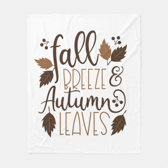 Couverture Polaire Automne Breeze Feuilles d'automne (Devant)
