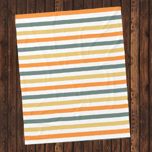 Couverture Polaire Automne Coloré Moderne Motif rayé