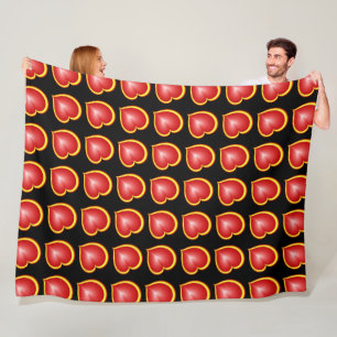 Couverture Polaire Avec beaucoup de motif moderne jaune rouge de