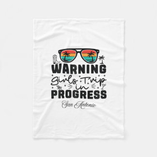 Couverture Polaire Avertissement Voyage de Filles en Cours Vacances S
