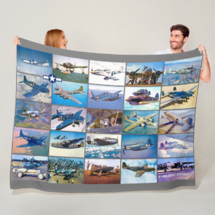 COUVERTURE POLAIRE AVION DE COMBAT AMÉRICAIN - MONTAGE DE LA 2E GUERR