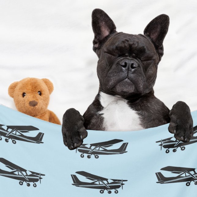 Couverture Polaire Avion Voyage Baby shower bleu Cadeau, Aviation (Créateur téléchargé)