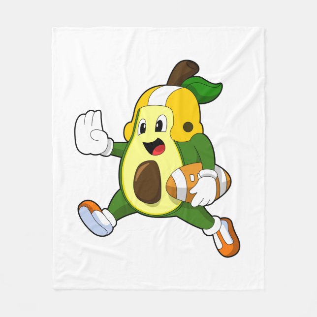 Couverture Polaire Avocado au football (Devant)