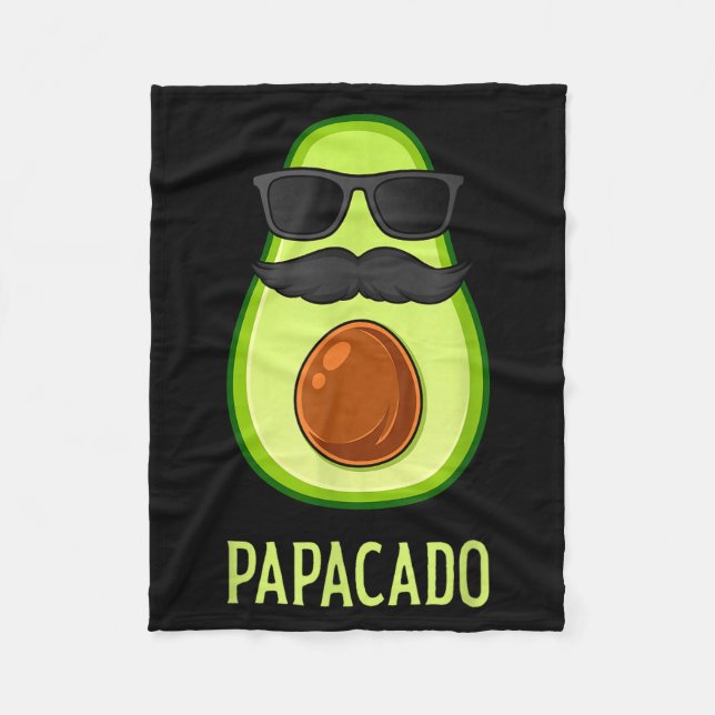 Couverture Polaire Avocado Dad Papacado Funny Daddy Father Avocado  (Devant)