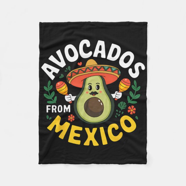 Couverture Polaire Avocados Du Mexique Cinco De Mayo Fiesta Mexicaine (Devant)