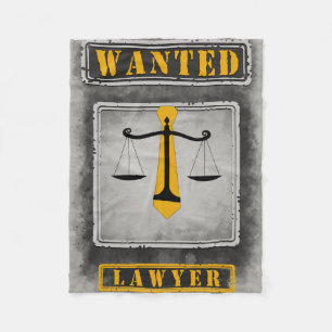 Couverture Polaire avocat Recherché, écailles, cravate jaune, gris