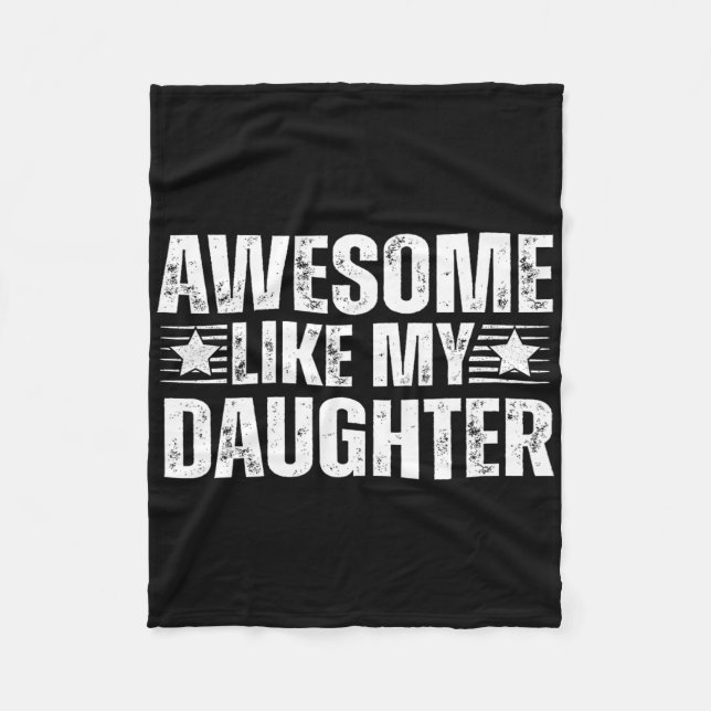 Couverture Polaire Awesome Comme Ma Fille Cadeaux Hommes Drôle Pères  (Devant)