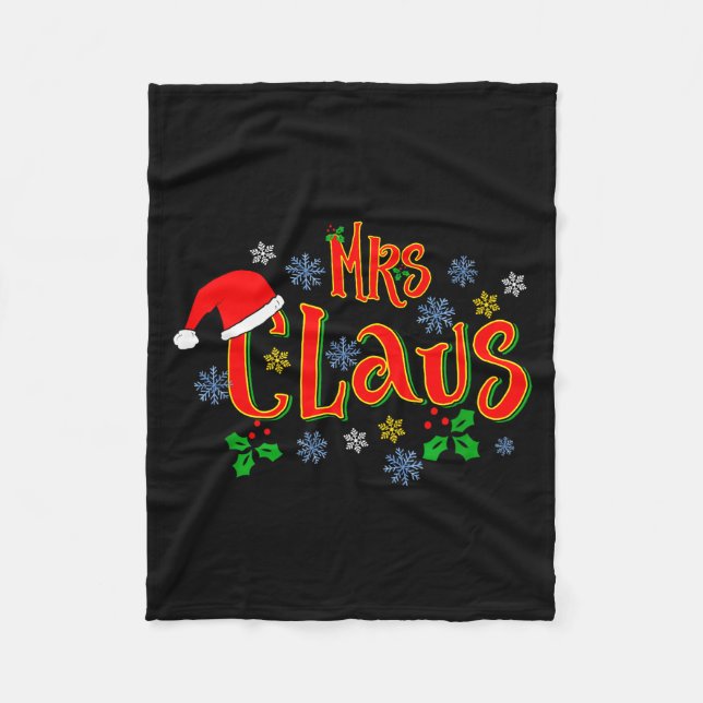 Couverture Polaire Awesome Mrs Claus Christmas Design For Women Holid (Devant)